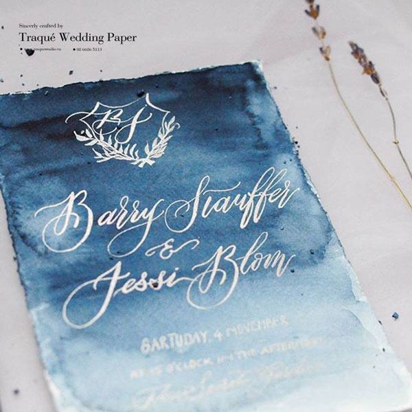 Beautiful and simple pattern wedding invitation card