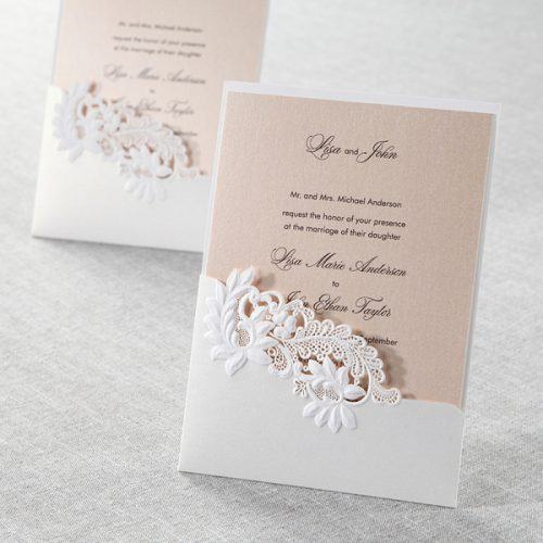 Beautiful wedding card and cover template