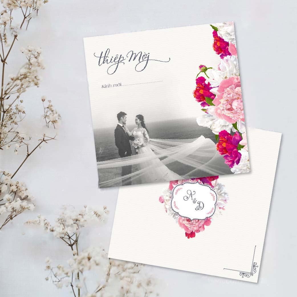 Beautiful and unique wedding card template