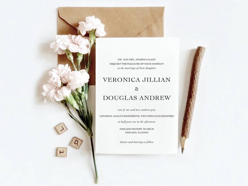 The most beautiful and simple wedding card templates