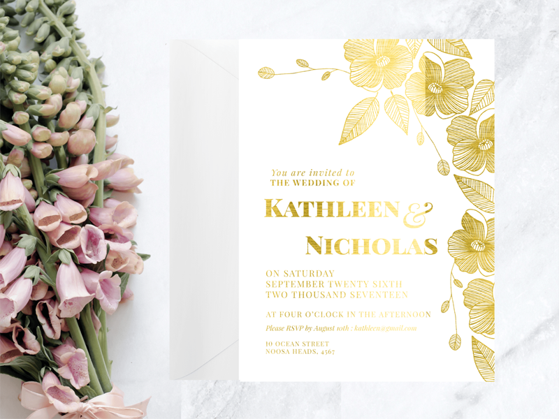 Beautiful and unique wedding card templates