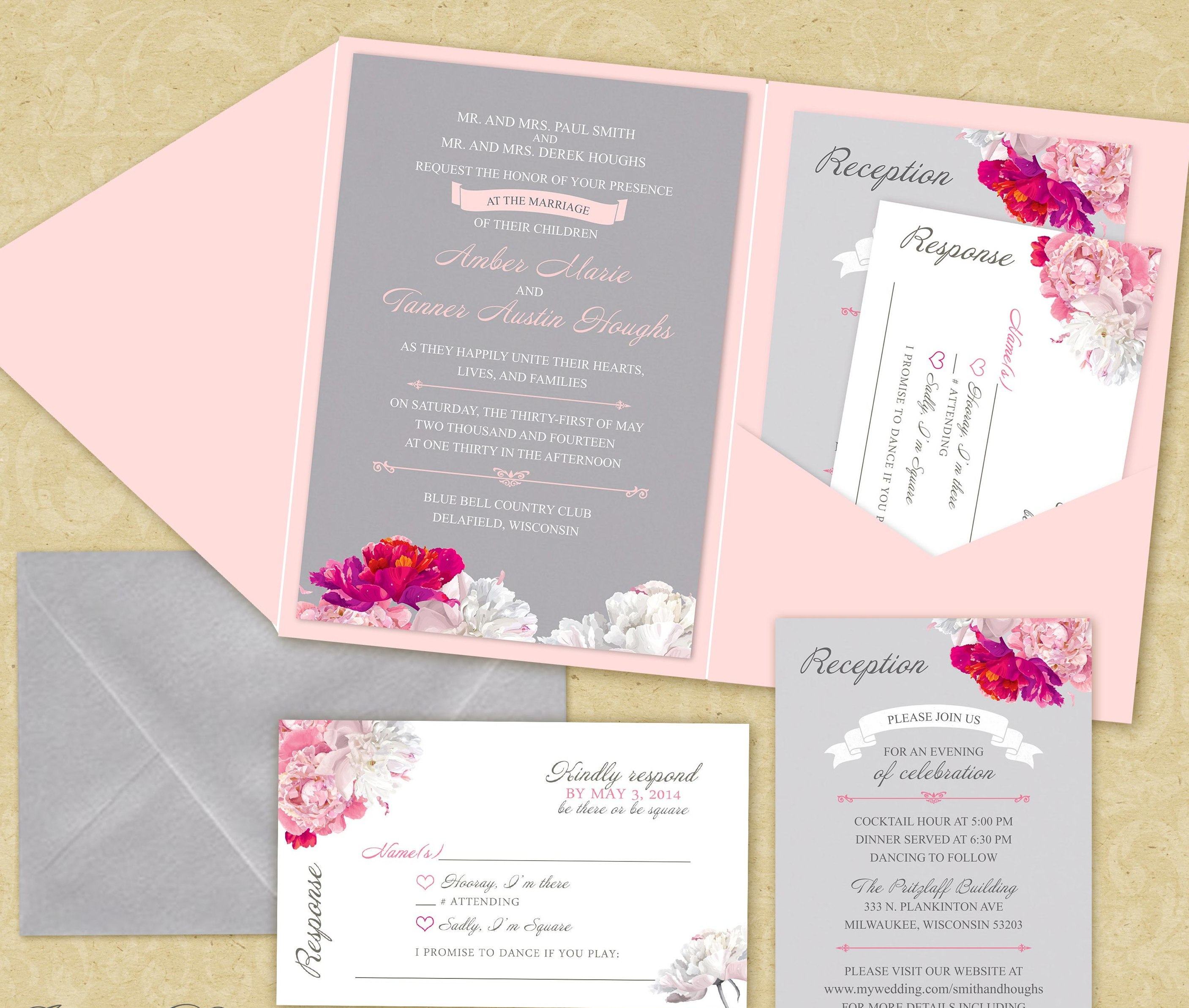 Beautiful unique wedding invitation templates