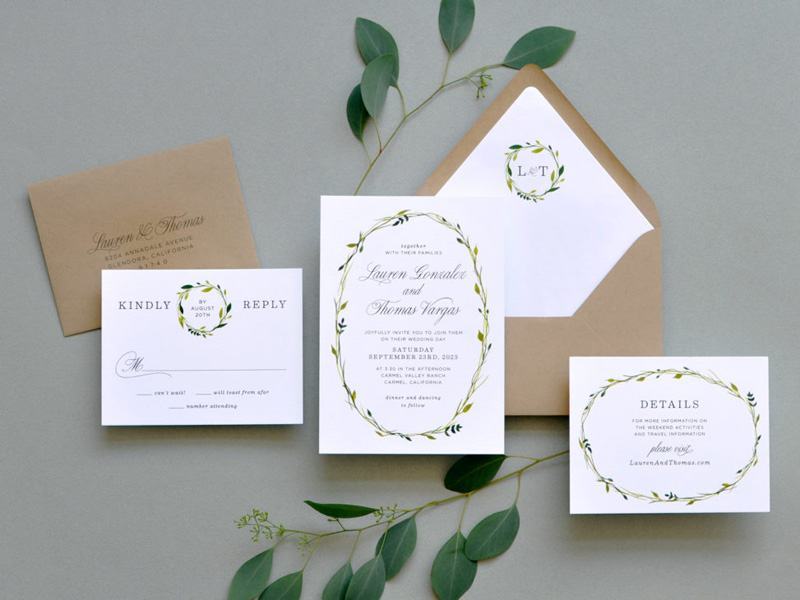 Simple wedding invitation templates