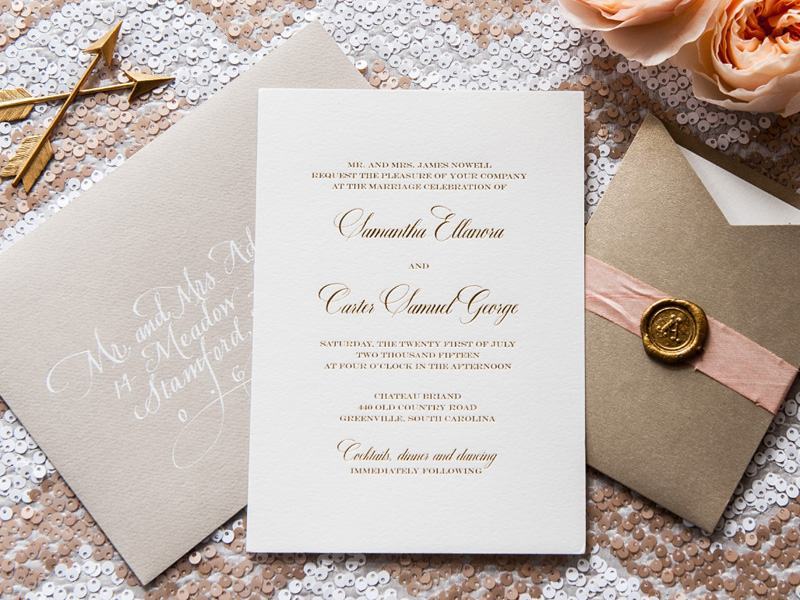 Simple elegant wedding invitation templates