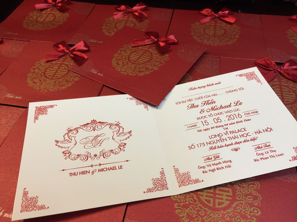 Red wedding card