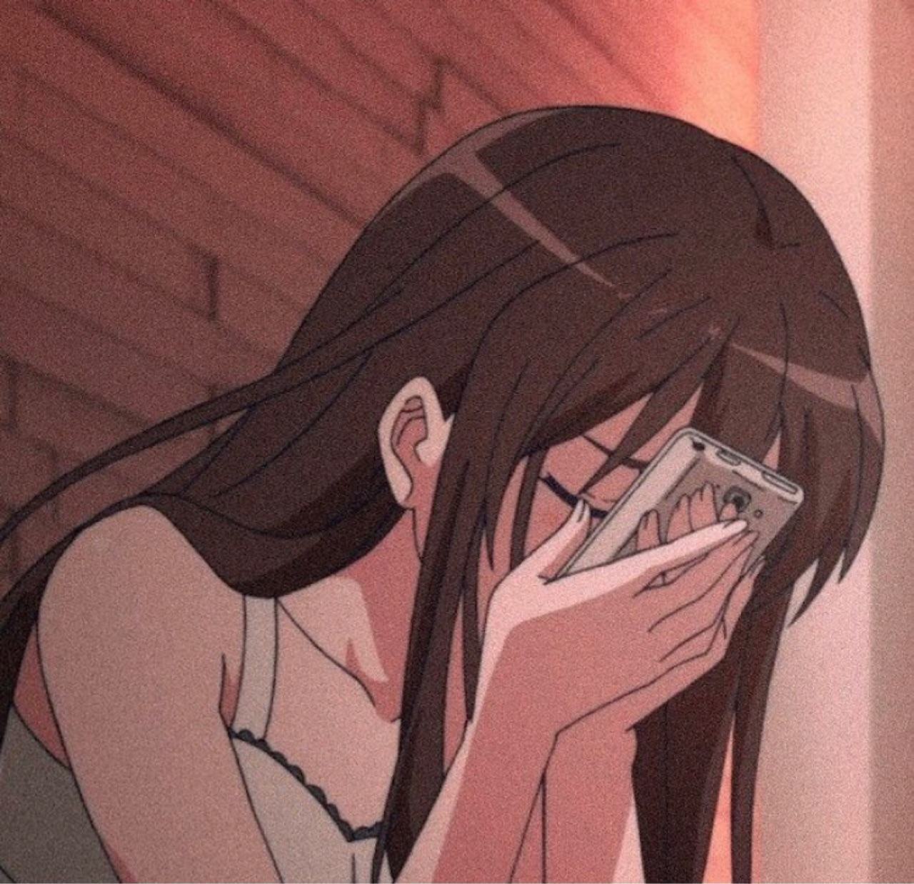 Hình ảnh anime cô gái buồn