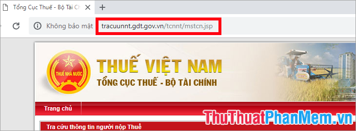 Truy cập trang web Thuế Việt Nam