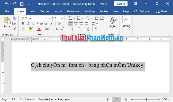 Sao chép văn bản bạn muốn chuyển đổi