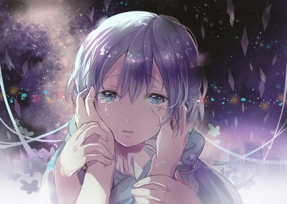 Hình ảnh Anime Girl khóc buồn