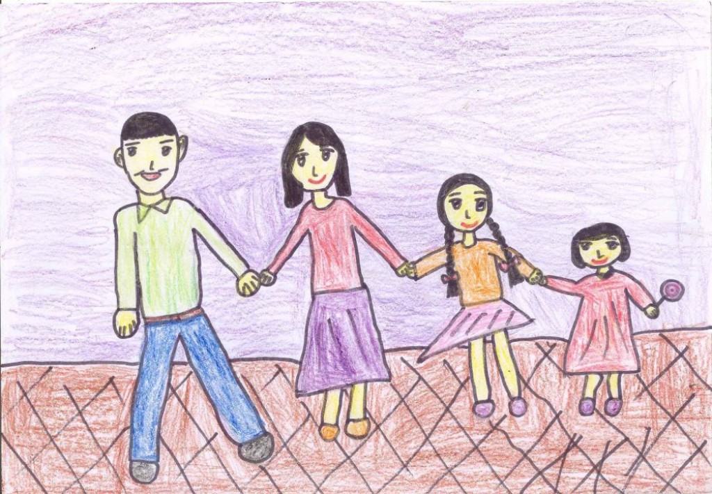 Bức vẽ gia đình của học sinh