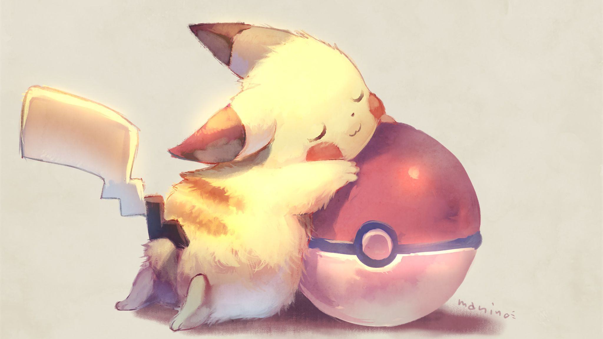 Vẽ Pikachu ôm bóng Pokemon cực dễ thương
