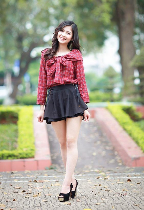 Hình ảnh girl xinh mặc váy ngắn đáng yêu