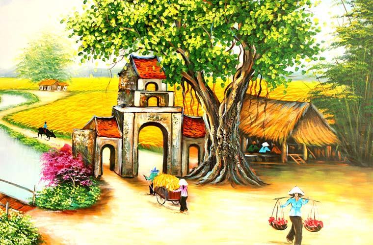 Tranh phong cảnh đồng quê đẹp nhất