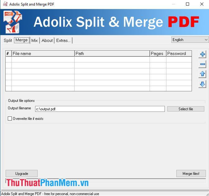 Phần mềm Adobe Split and Merge PDF