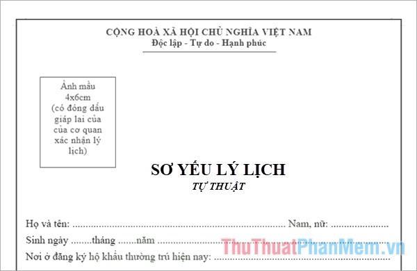 Sơ yếu lý lịch