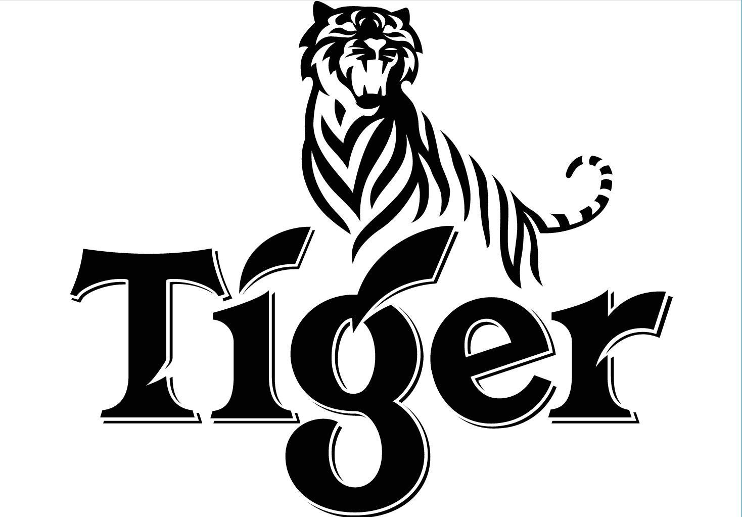 Logo bia Tiger đen trắng