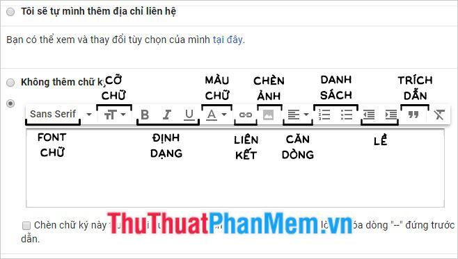 Các chức năng sử dụng trong quá trình tạo chữ ký chuyên nghiệp