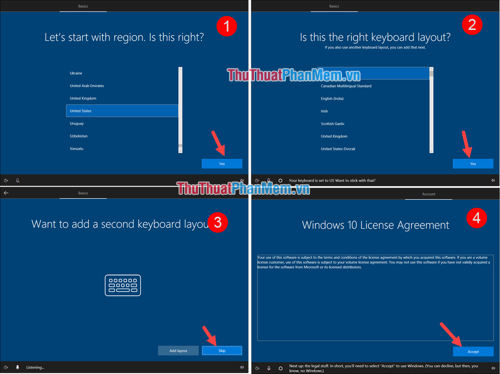 Tiến hành thiết lập một số cài đặt cho windows