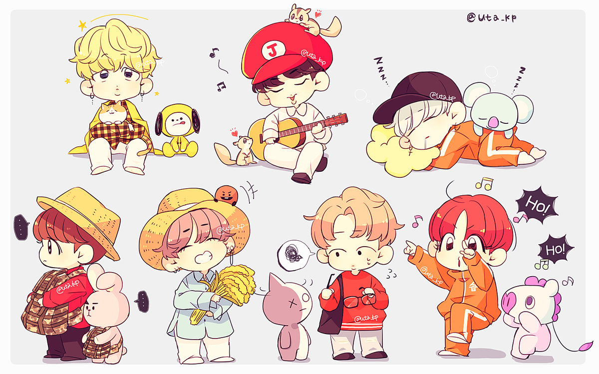 Ảnh chibi BTS cực đẹp và ngầu