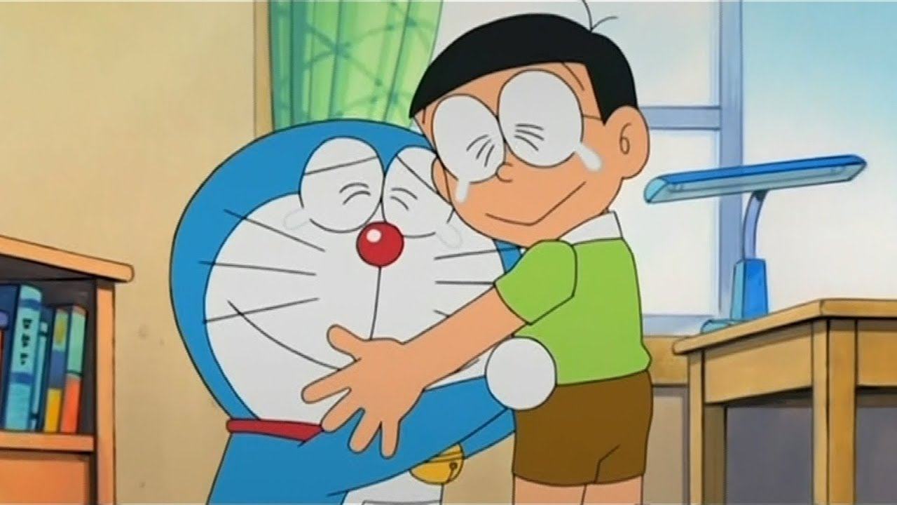 Hình ảnh Nobita và doraemon đẹp buồn