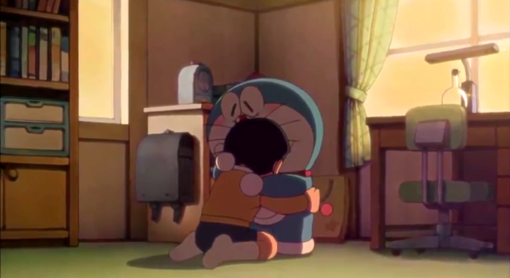Hình ảnh buồn Nobita và Đôrêmon