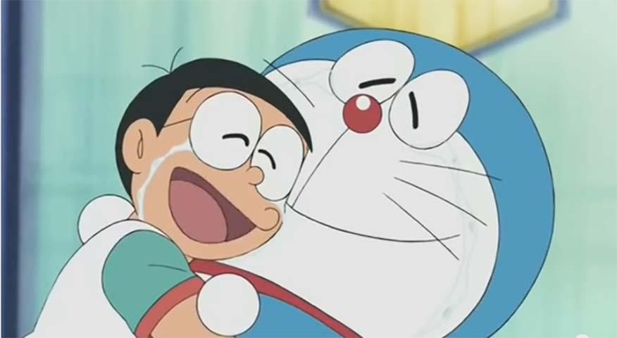 Hình ảnh vừa vui vừa buồn của Nobita