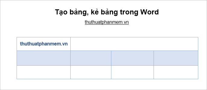 Tạo bảng, kẻ bảng trong Word 11