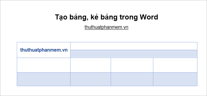 Tạo bảng và kẻ bảng trong Word 14