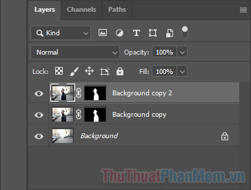 Bạn Duplicate Layer… để lấy Background copy 2