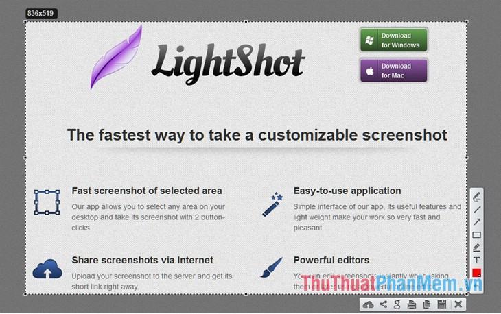 LightShot phần mềm chụp ảnh màn hình miễn phí