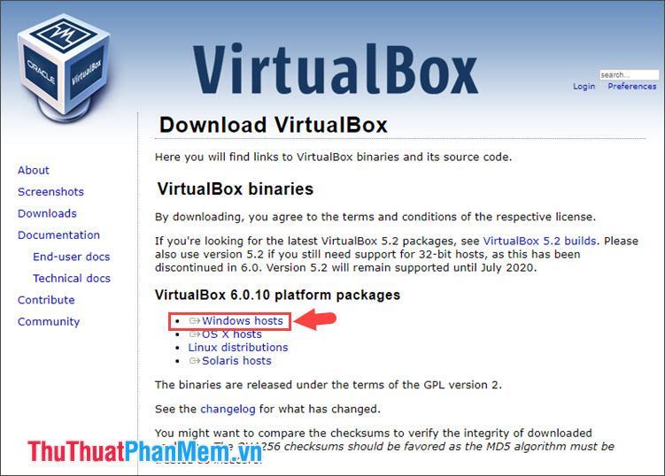 Tải xuống công cụ VirtualBox miễn phí