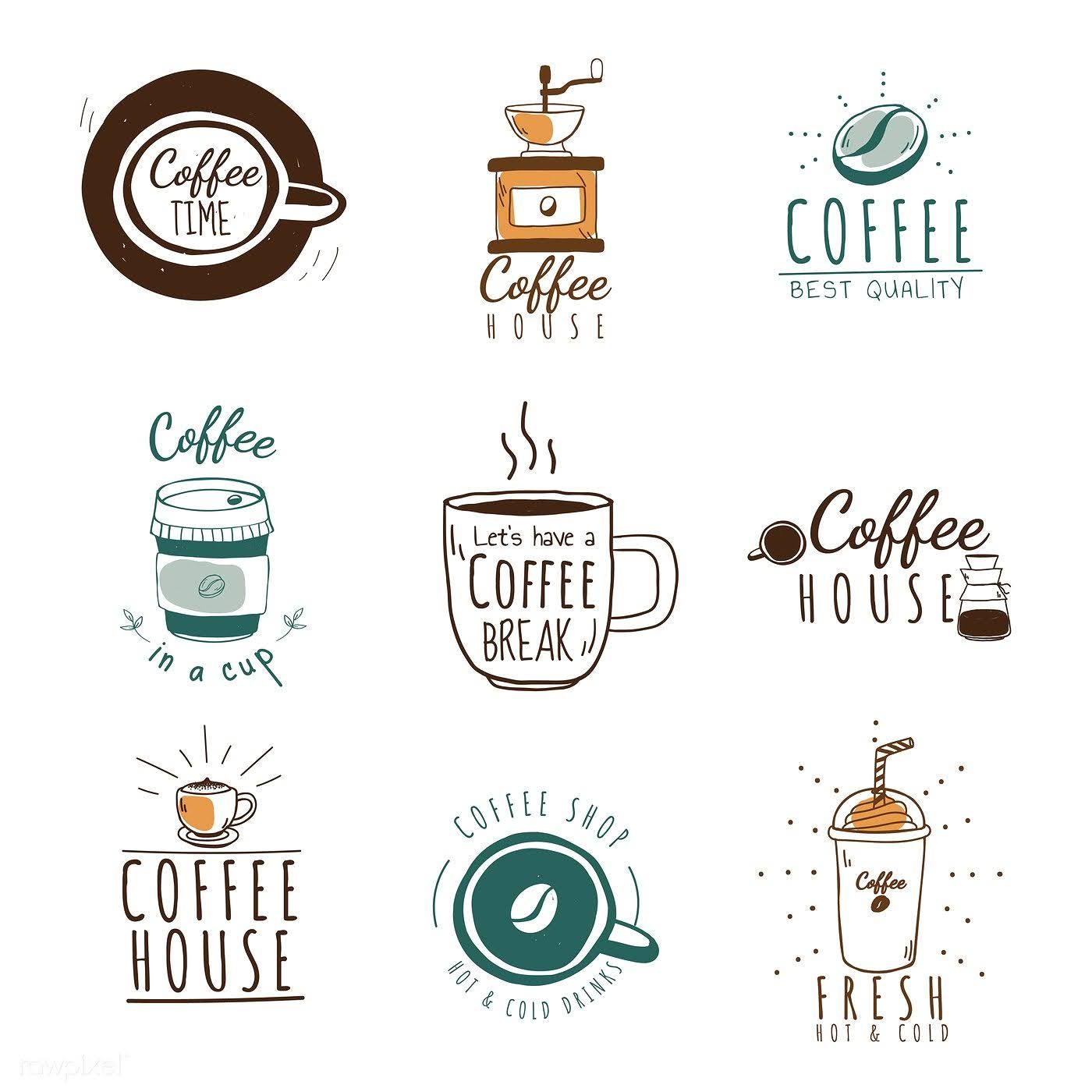 logo quán cà phê dễ thương