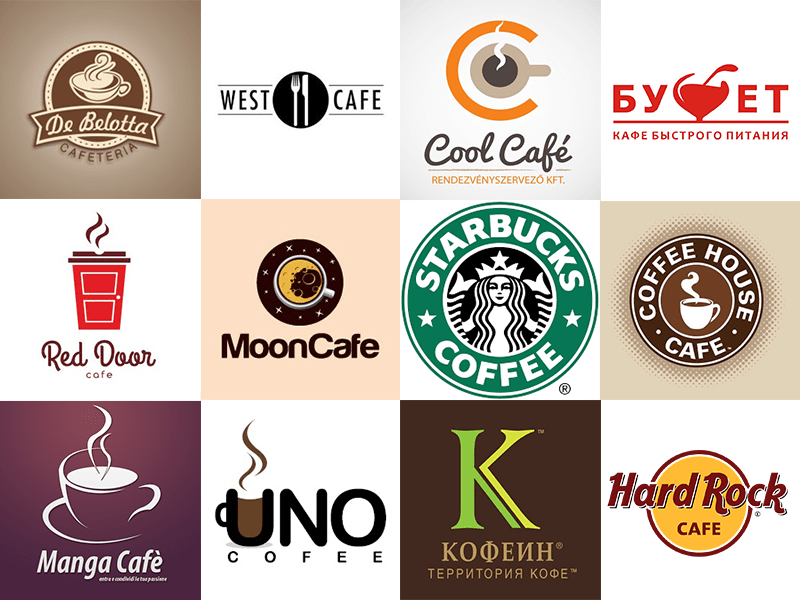 Logo thương hiệu cà phê nổi tiếng