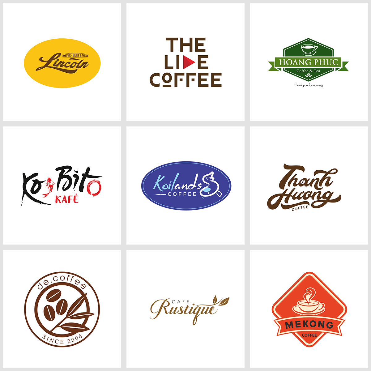 Logo thương hiệu cà phê