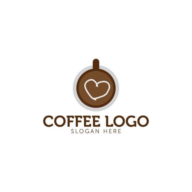 Mẫu logo quán cà phê tình yêu