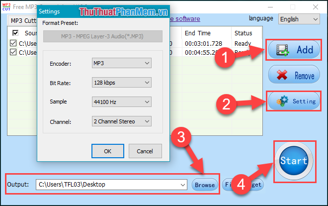 Sử dụng phần mềm Free MP3 Cutter Joiner để nối file MP3