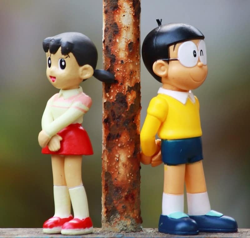 Hình ảnh nobita và xuka dễ thương