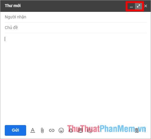 Giao diện Compose là một ô nhỏ phía dưới bên phải giao diện Gmail