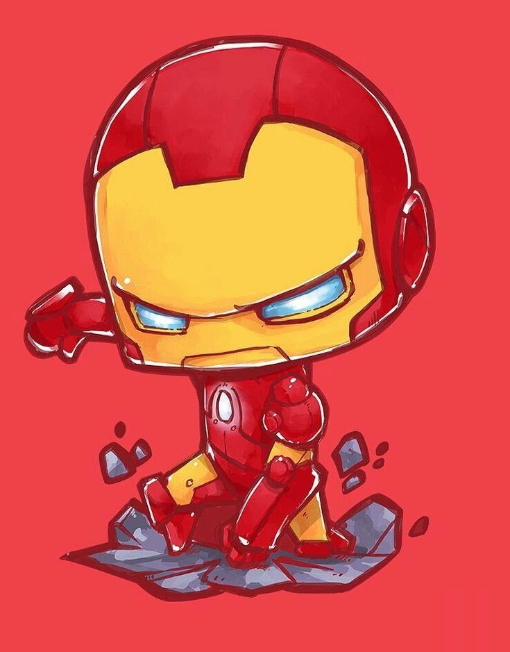 Iron Man chibi tức giận.  hình chụp