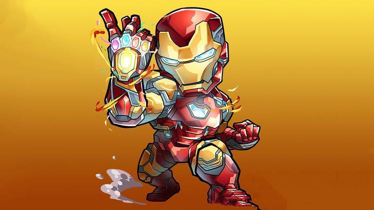 Hình nền chibi Iron Man cho máy tính