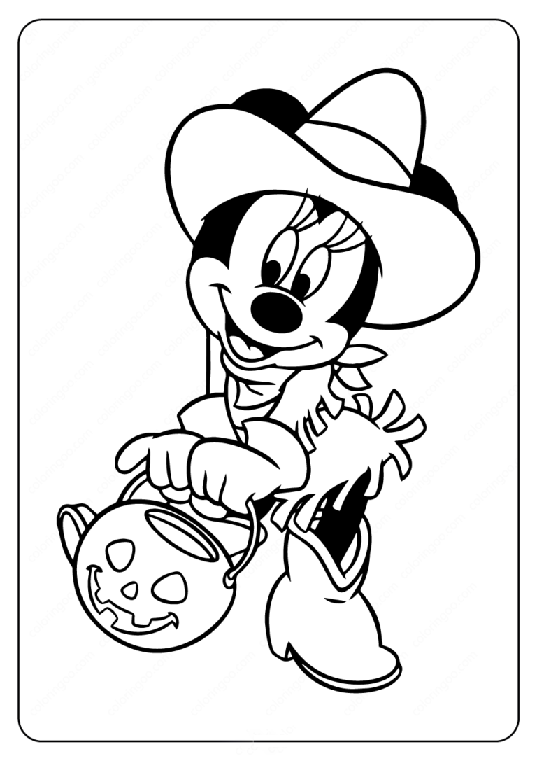 Trang màu Halloween của chuột Mickey
