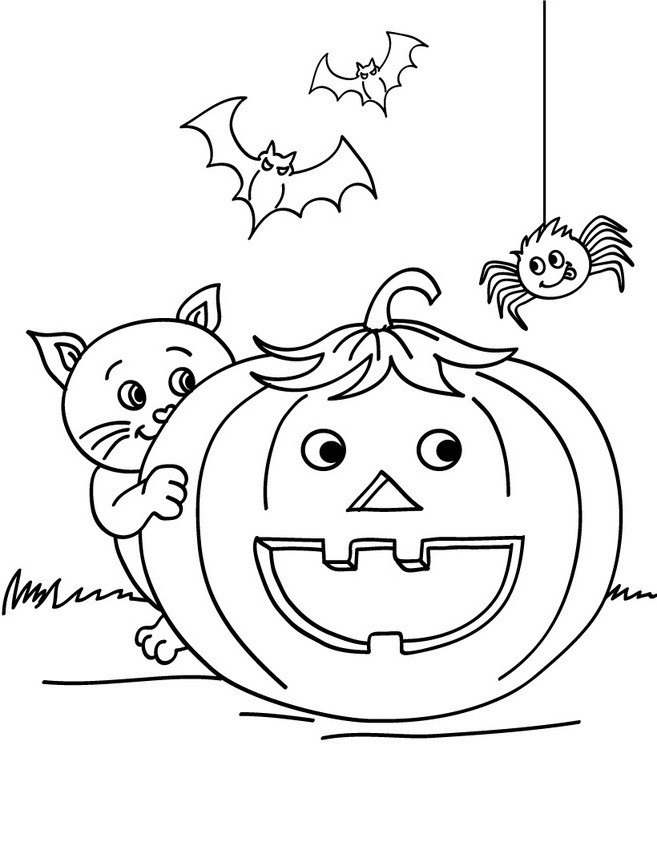 Trang màu Halloween cho trẻ em