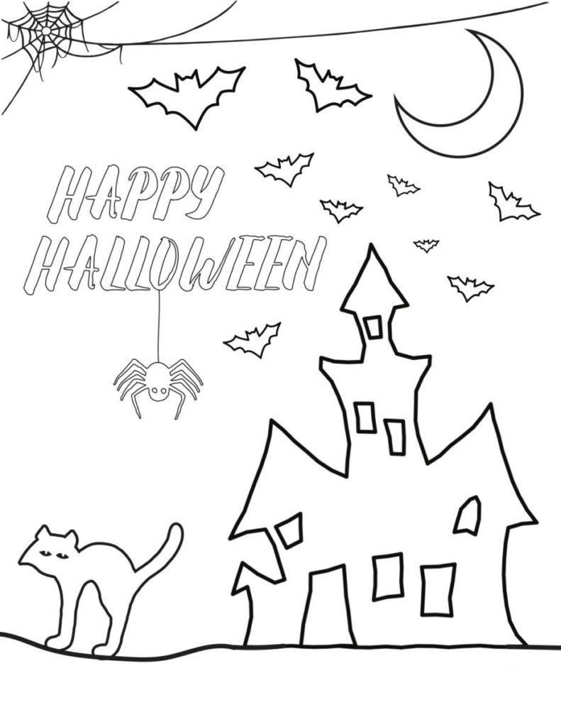 Trang màu Halloween vui vẻ