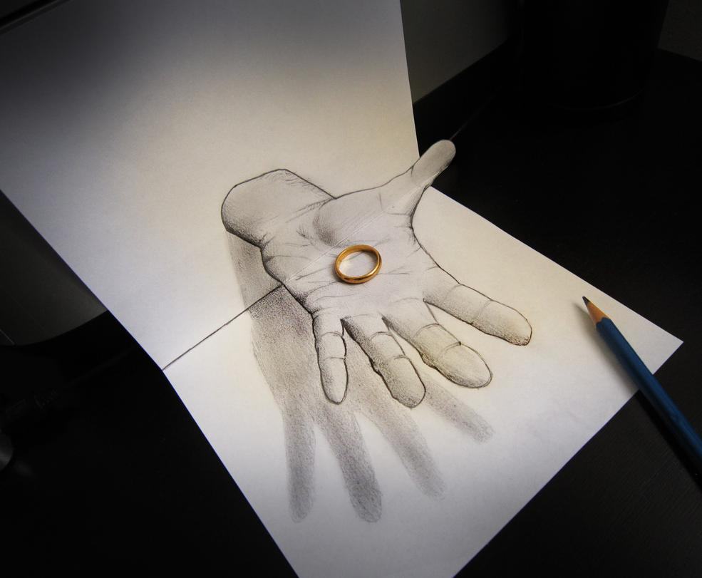 Hình ảnh ảo giác 3D bàn tay