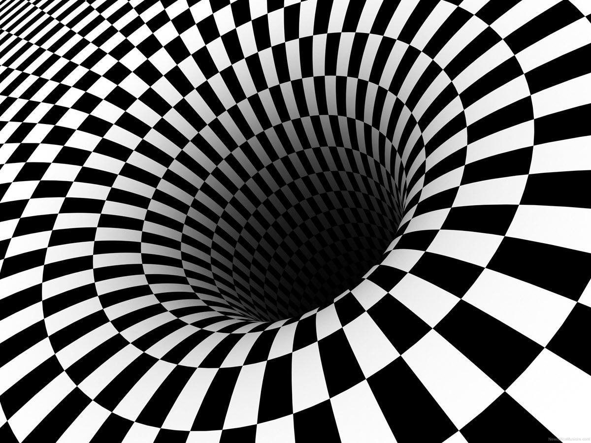 Hình ảnh ảo ảnh 3D của lỗ đen