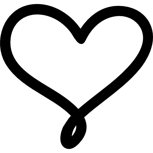 Hình ảnh biểu tượng trái tim màu đen đơn giản