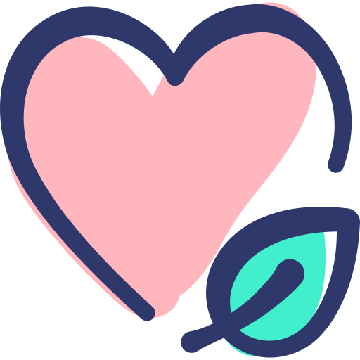 Biểu tượng trái tim màu hồng