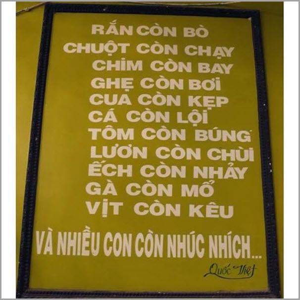 Tên món hay, ngộ nghĩnh