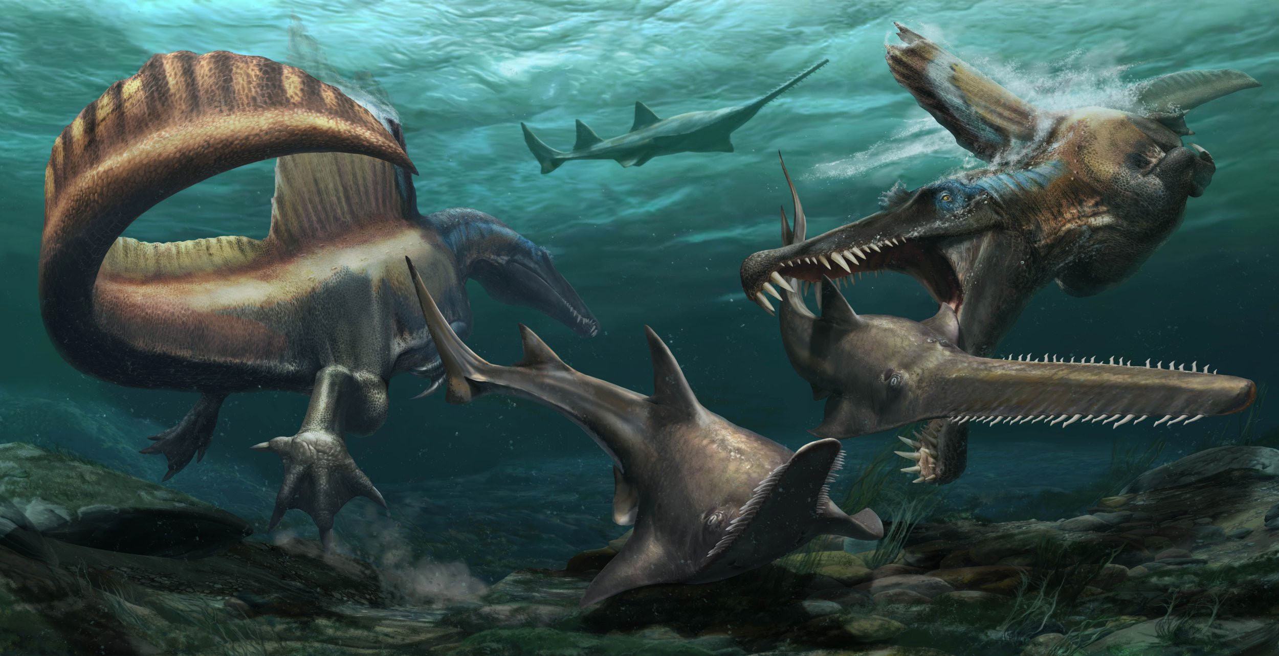 Hình ảnh khủng long dưới nước
