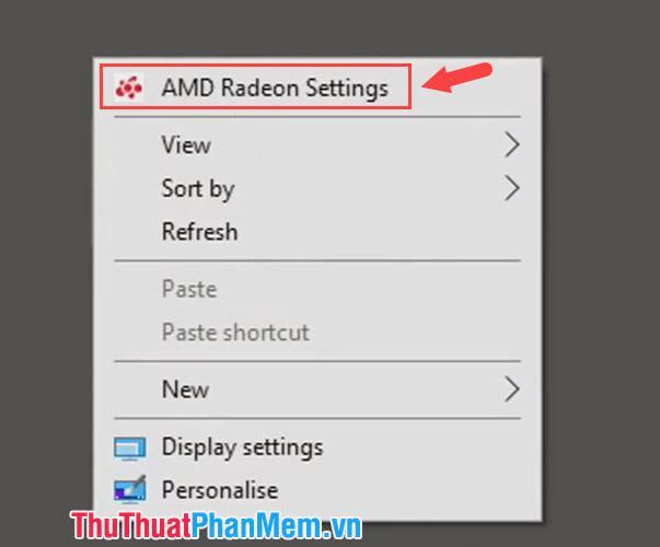 Chọn Cài đặt AMD Radeon
